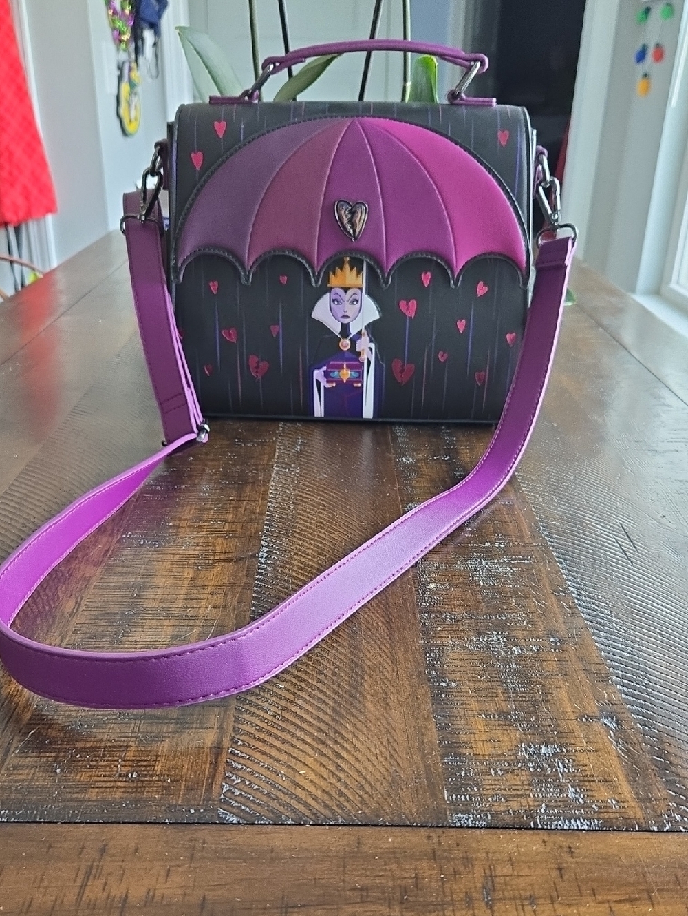 Loungefly Purple Queen Umbrella Crossbody Bag